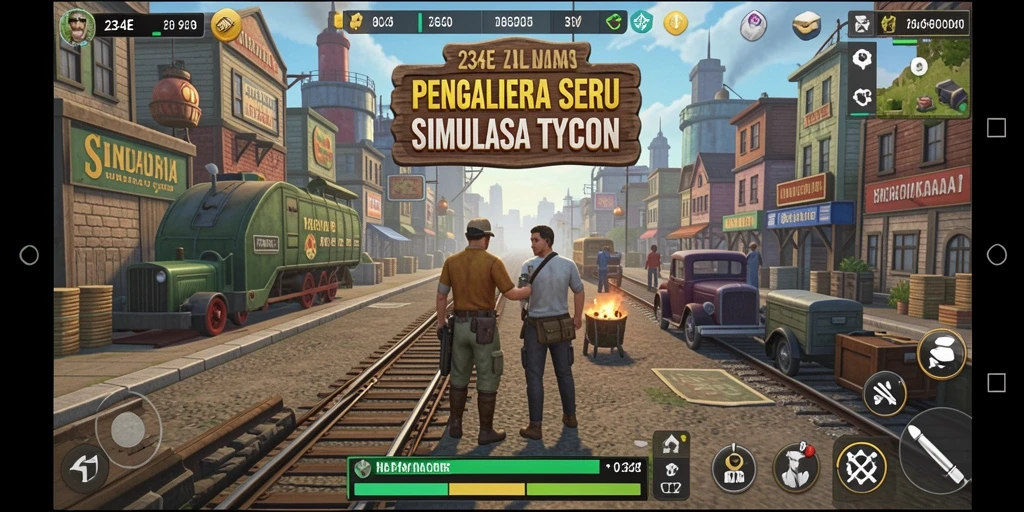 Tampilan gameplay menyenangkan dan penuh strategi dalam 234E.