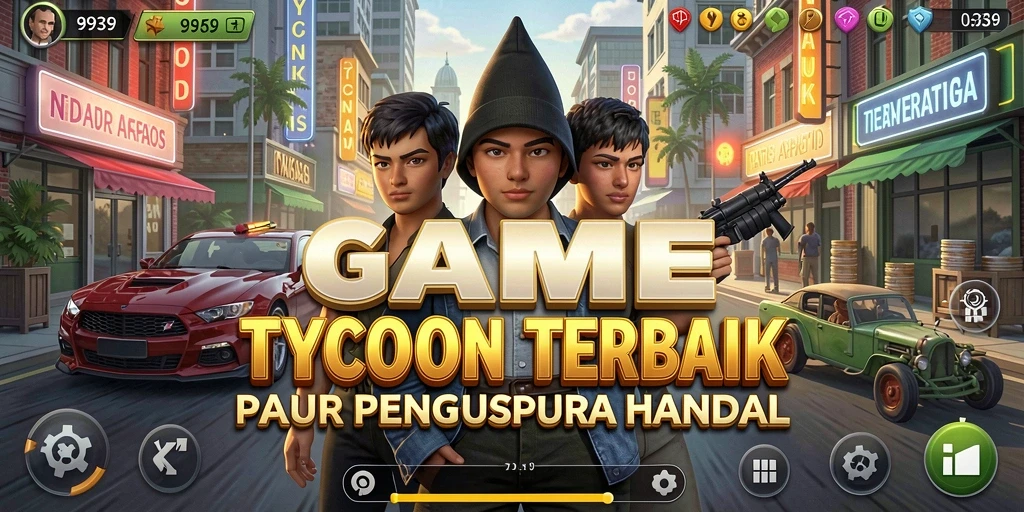 Gameplay seru dan menantang dalam pengelolaan bisnis Tycoon.