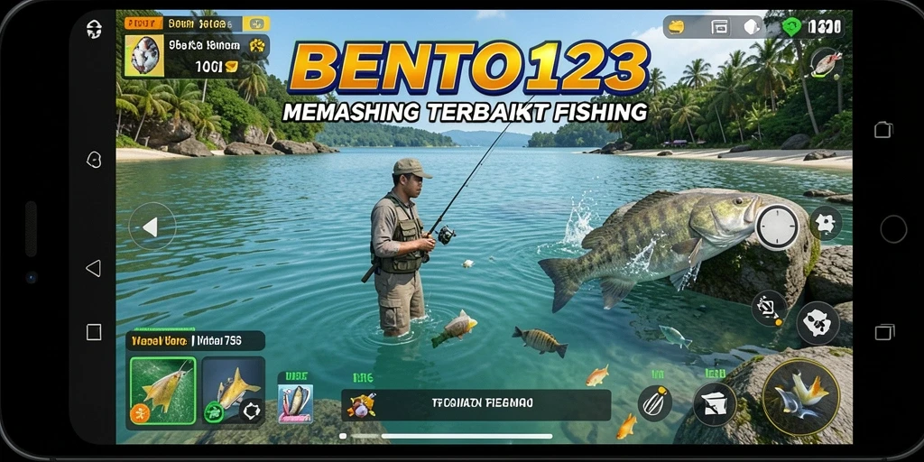 Screenshot BENTO123 menampilkan momen memancing yang mendebarkan.
