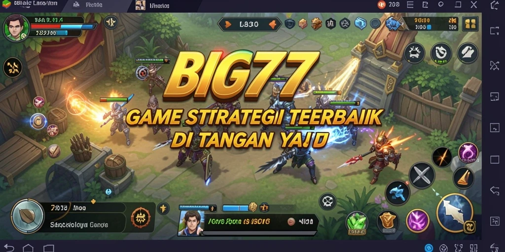 Screenshot GAMEPLAY BIG77, menunjukkan pertempuran strategis yang mendebarkan.