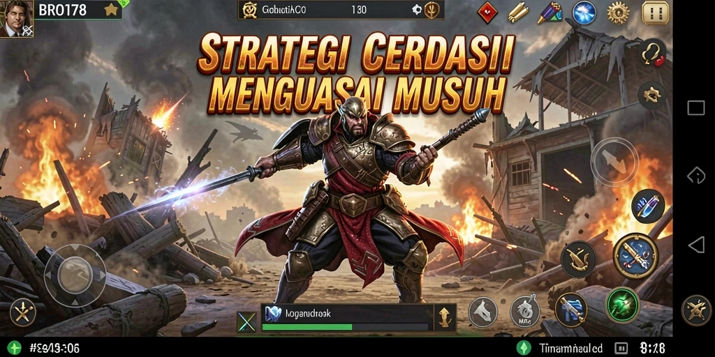 Tangkapan layar game BRO178 dengan aksi pertempuran strategi.