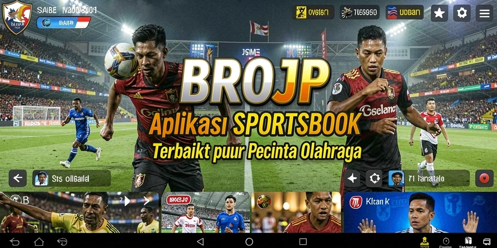 Screenshot gameplay BROJP menampilkan antarmuka sportsbook yang menarik.