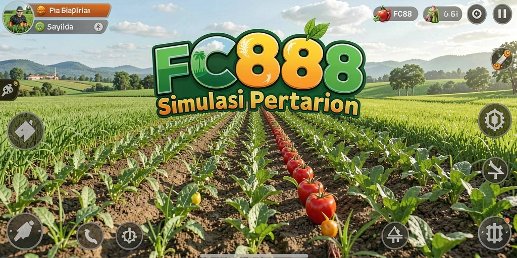 Screenshot FC888 menunjukkan aktivitas pertanian yang seru dan interaktif.
