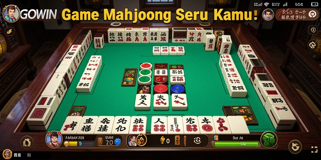 Screenshot utama GOWIN menampilkan gameplay Mahjong yang menarik.