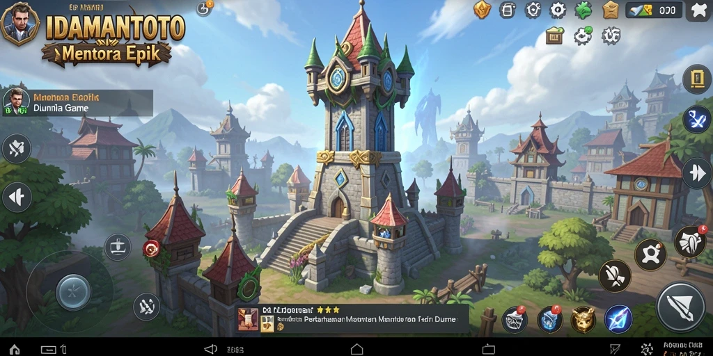 Tampilan gameplay <strong>IDAMANTOTO</strong> yang seru di saat pertarungan menara.