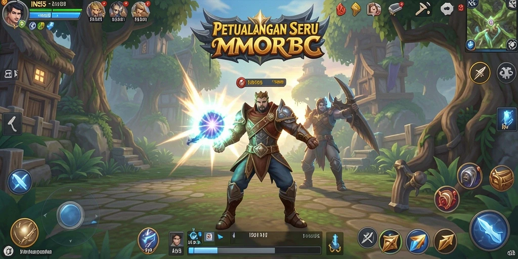 Tampilan gameplay mendalam dalam <strong>INS55</strong> yang penuh petualangan MMORPG.