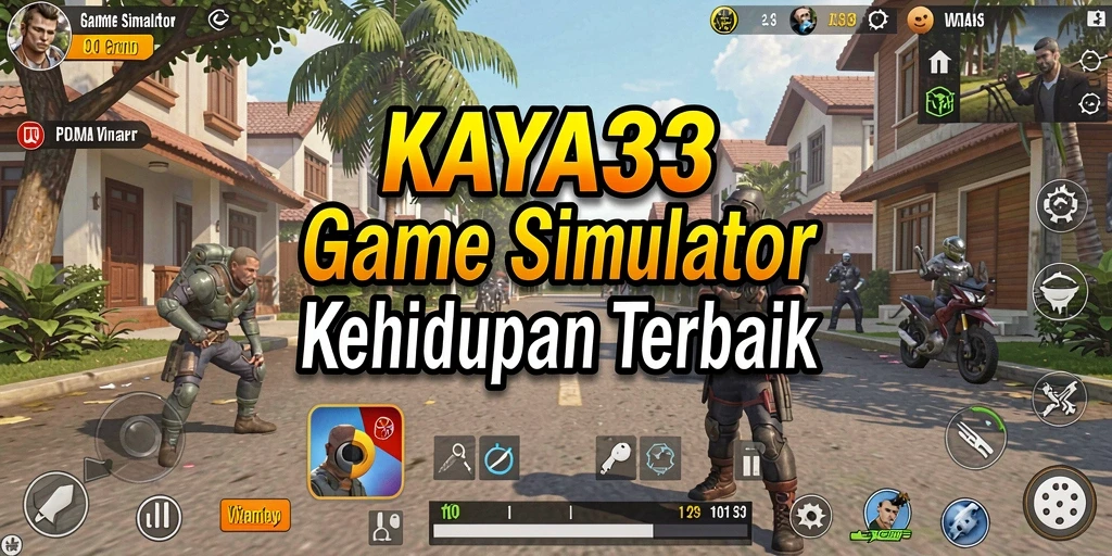 Tampilan gameplay KAYA33 dengan karakter dan bangunan yang indah.