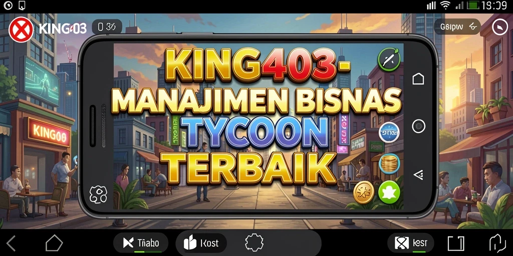 Tangkapan layar KING403 menampilkan gameplay manajemen bisnis yang seru.