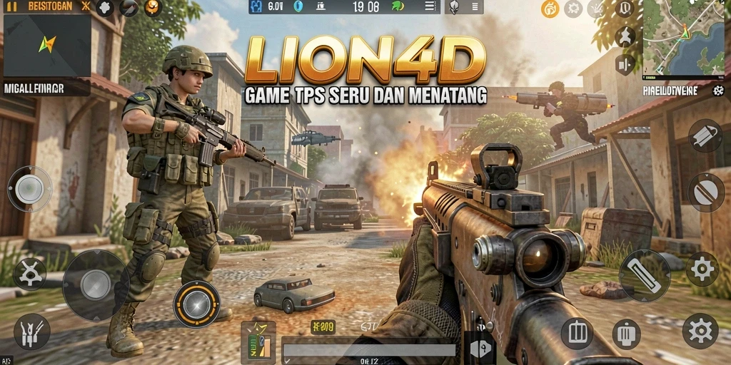 Screenshot gameplay LION4D menampilkan pertempuran yang menegangkan.