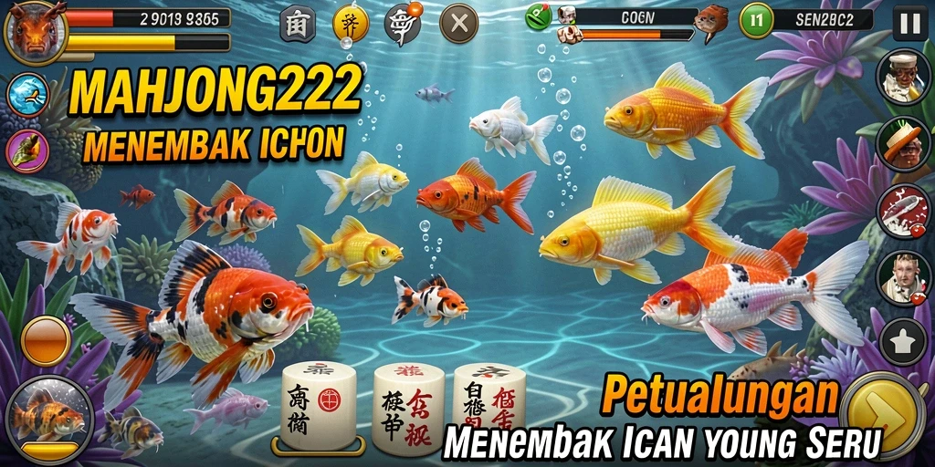 Gameplay seru menembak ikan di MAHJONG222.