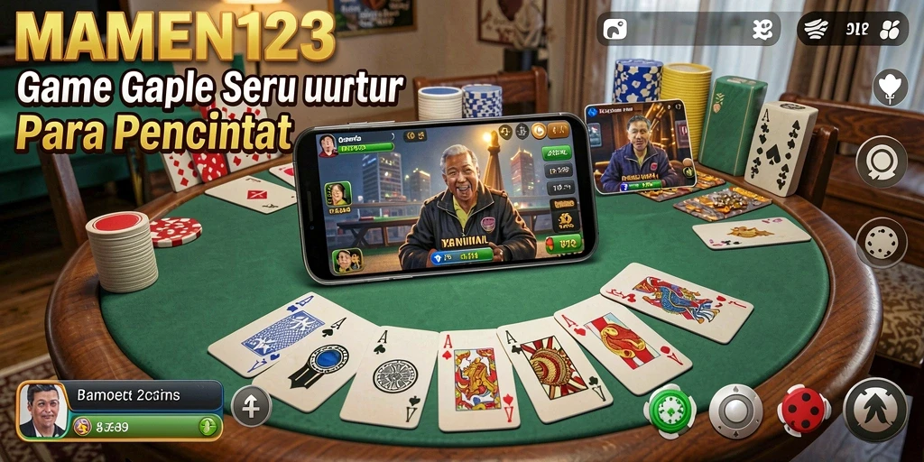 Tampilan menarik permainan Gaple di MAMEN123 dengan berbagai tema.