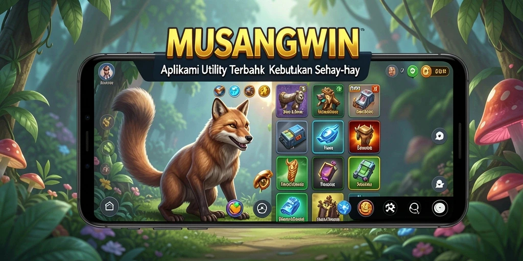 Screenshot utama MUSANGWIN menunjukkan antarmuka pengguna yang sederhana dan fitur pengingat yang efektif.