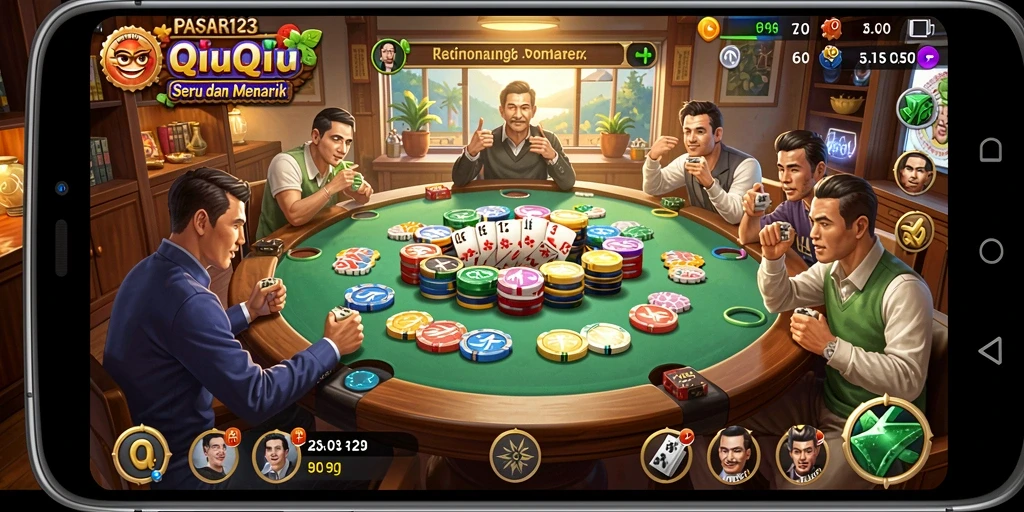 Gameplay seru PASAR123 dengan aksi QiuQiu.