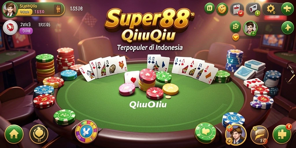 Tampilan gameplay QiuQiu yang seru dan menantang di SUPER88.