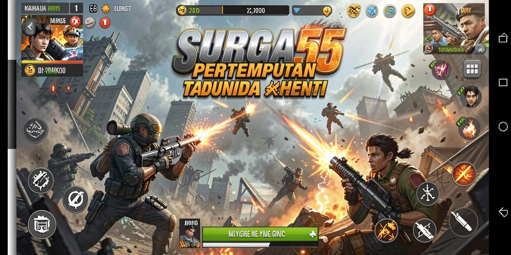 Tampilan adrenaline tinggi dalam gameplay SURGA55.