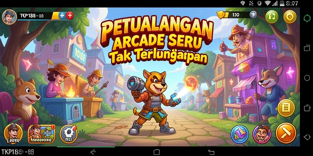 Screenshot TKP188 menampilkan gameplay seru dengan rintangan menantang.